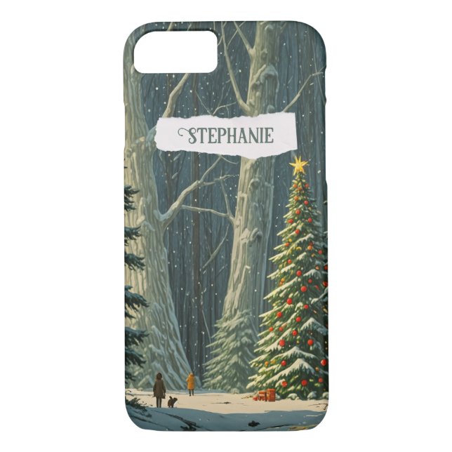 Solstice Spruce Personalized Christmas  Case-Mate iPhone Case (Back)