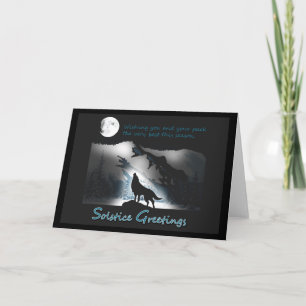 Solstice Wolf Card