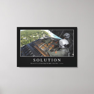 Solution: Inspirational Quote 1 Canvas Print