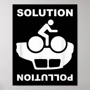 Solution Pollution Bicycle Bike Environmental Prot Poster