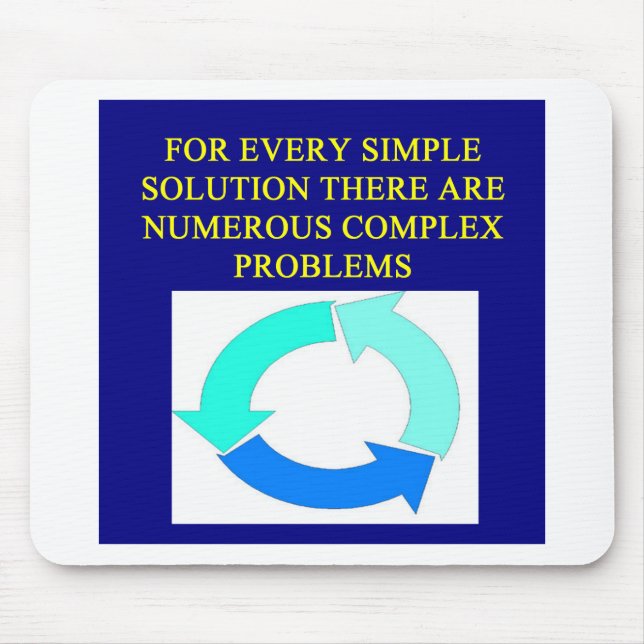 solutions and problems proverbs mouse pad (Front)