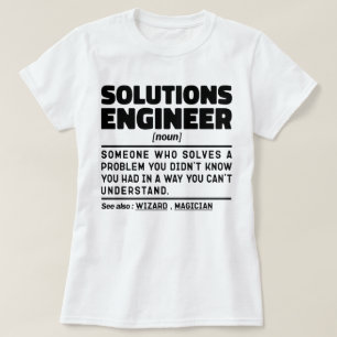 Solutions Engineer Noun Specialist Problems Solver T-Shirt