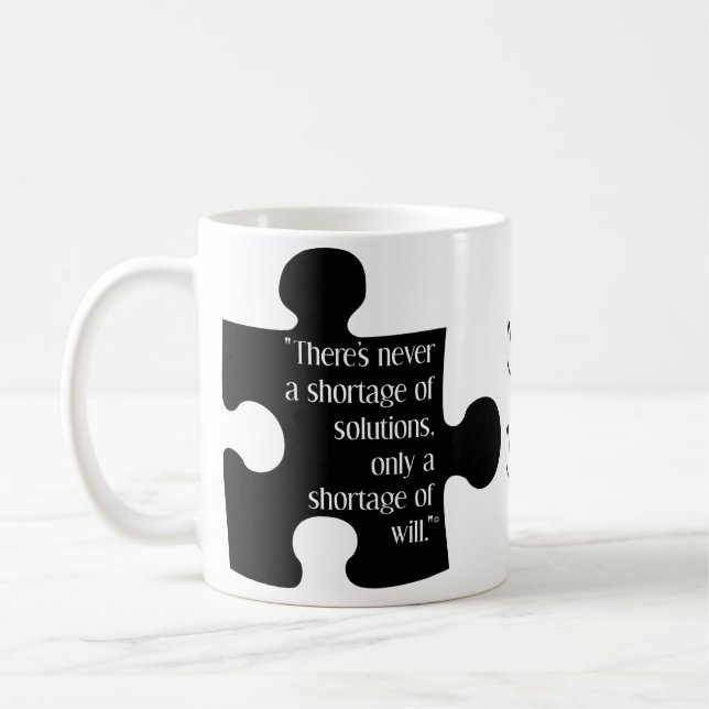 "Solutions" Mug de café (Gauche)