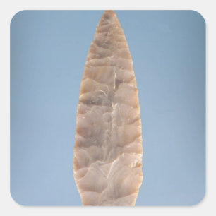 Solutrean 'laurel leaf' blade, found at Volgu, Square Sticker