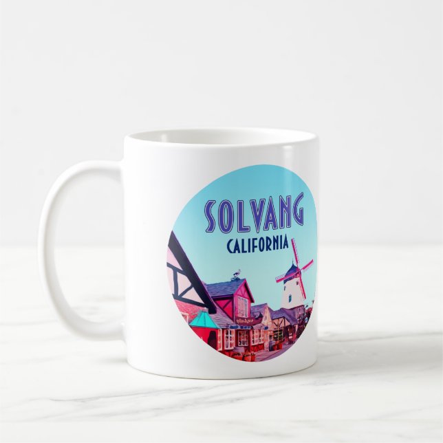 Solvang Danish Downtown California Vintage Coffee Mug (Left)