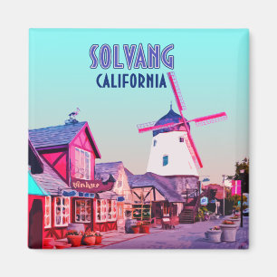 Solvang Danish Downtown California Vintage Magnet