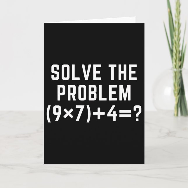 Solve The Problem 67 Meme Six Seven Math Teacher E Card (Front)