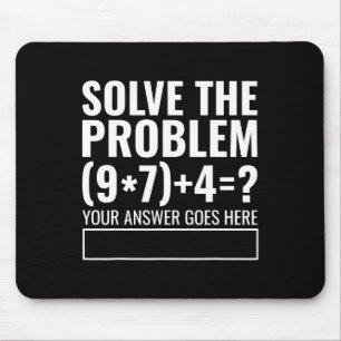 Solve The Problem 67 Six Seven Funny Math Teacher Mouse Pad