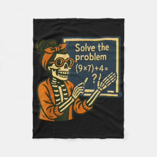 Solve The Problem 9x7+4 67 Meme Six Seven Skeleton Fleece Blanket