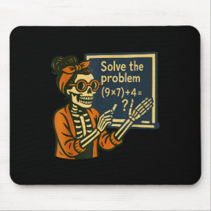 Solve The Problem 9x7+4 67 Meme Six Seven Skeleton Mouse Pad