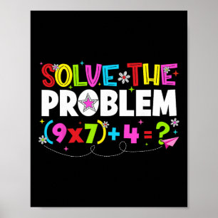 Solve The Problem Funny 67 Six Seven Meme Boy Girl Poster