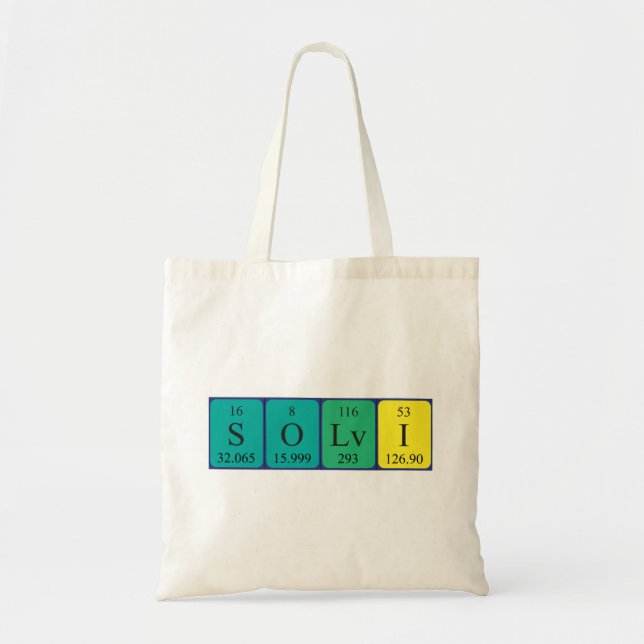 Sölvi periodic table name tote bag (Front)