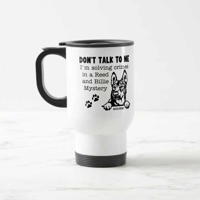 Solving Crimes With Reed and Billie Travel Mug (Left)