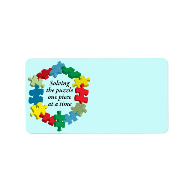 Solving the Puzzle... Blue Address labels (Front)