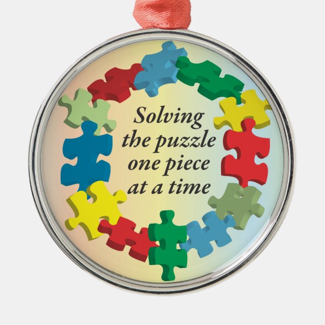 Solving the Puzzle...Rainbow Ornament (Front)