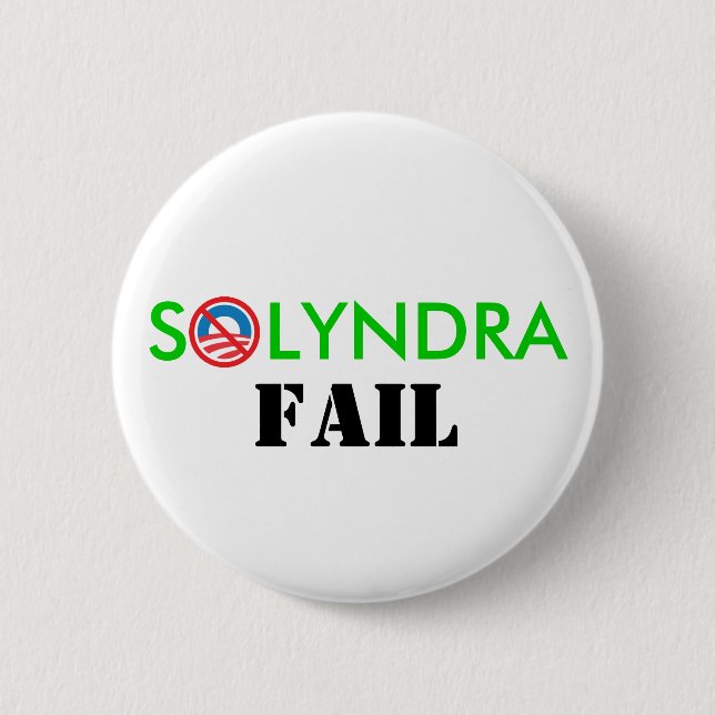 Solyndra FAIL 2 Inch Round Button (Front)