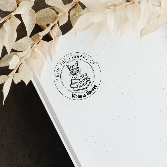 Somali Cat, Book From the Library Of   Rubber Stamp (Creator Uploaded)