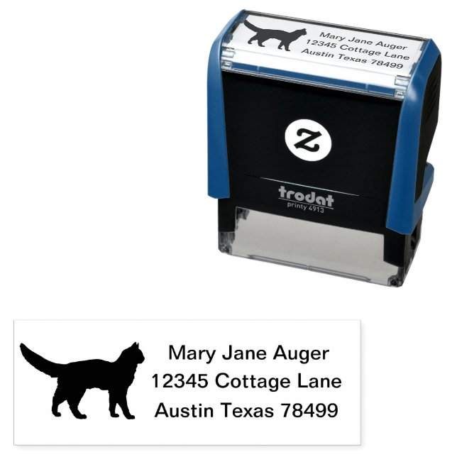 Somali Cat Personalized  Self-inking Stamp (In Situ)