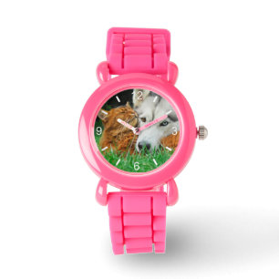 Somali Cat Siberian Husky Cute Friends  dial-plate Watch