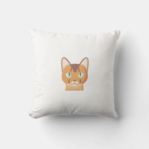 Somali cat throw pillow