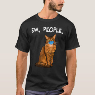 Somali Ew People Funny Cat Wearing Face Mask T-Shirt