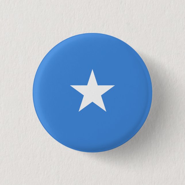 Somali Flag, Flag of Somalia 1 Inch Round Button (Front)