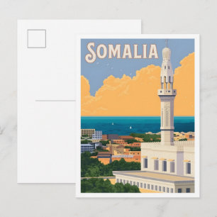 Somalia Africa Vintage Travel Postcard
