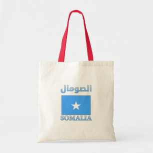 Somalia Flag الصومال Arabic & English WordArt Tote Bag