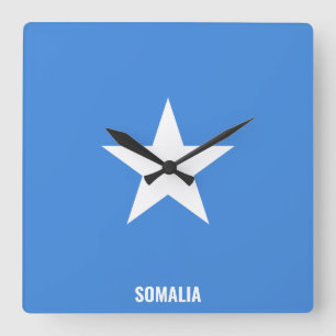 Somalia Flag Dazzling Patriotic Square Wall Clock
