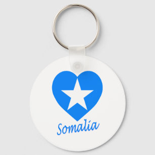 Somalia Flag Heart Keychain