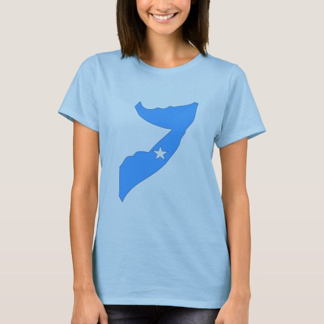 Somalia flag map T-Shirt (Front)
