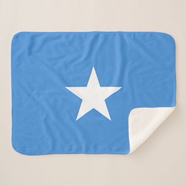 Somalia Flag Sherpa Blanket (Front (Horizontal))