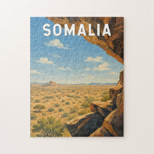 Somalia Illustration Travel Art Vintage Jigsaw Puzzle