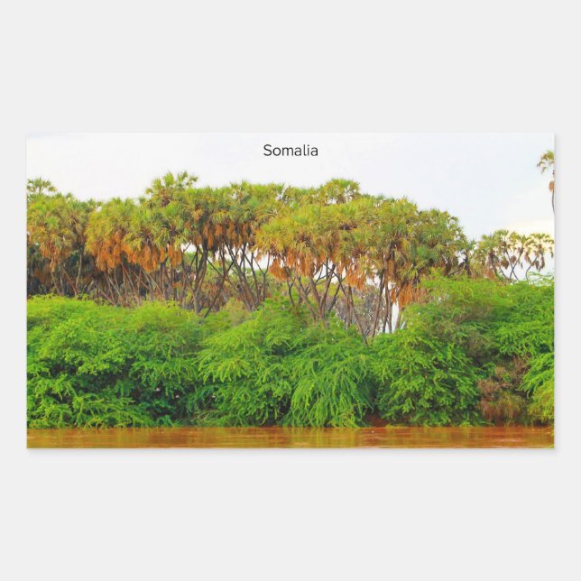 Somalia, landscape photograph sticker (Front)