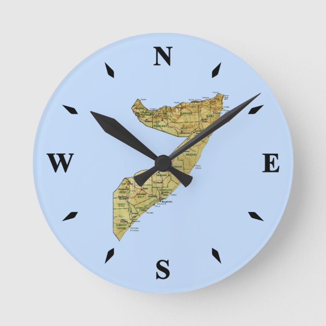 Somalia Map Clock (Front)