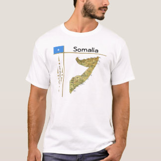 Somalia Map + Flag + Title T-Shirt