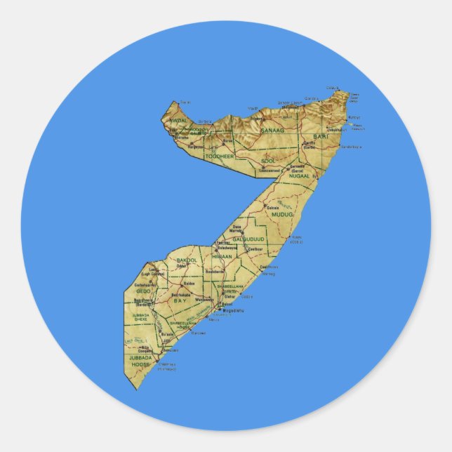 Somalia Map Sticker (Front)