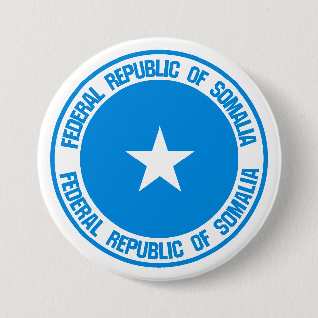 Somalia Round Emblem 3 Inch Round Button (Front)