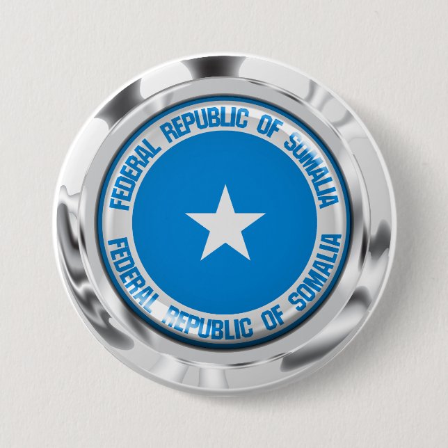 Somalia Round Emblem 3 Inch Round Button (Front)