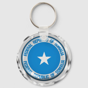 Somalia Round Emblem Keychain