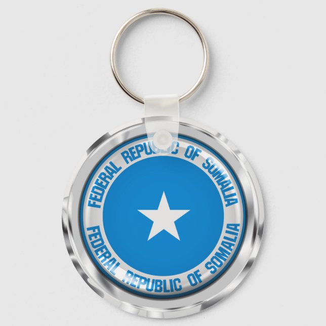 Somalia Round Emblem Keychain (Front)