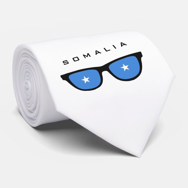Somalia Shades custom text & colour tie (Rolled)