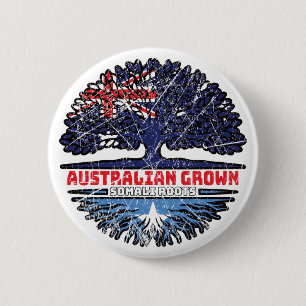 Somalia Somali Australian Australia Tree Roots 2 Inch Round Button