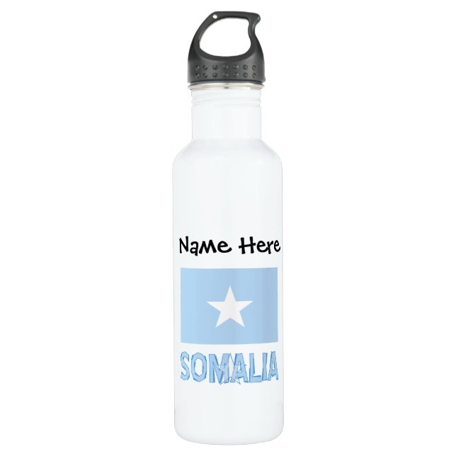 Somalia Somali Flag Black Personalization  710 Ml Water Bottle (Front)