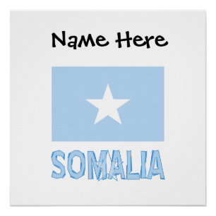 Somalia Somali Flag Black Personalization  Poster