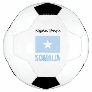 Somalia Somali Flag Black Personalization  Soccer Ball