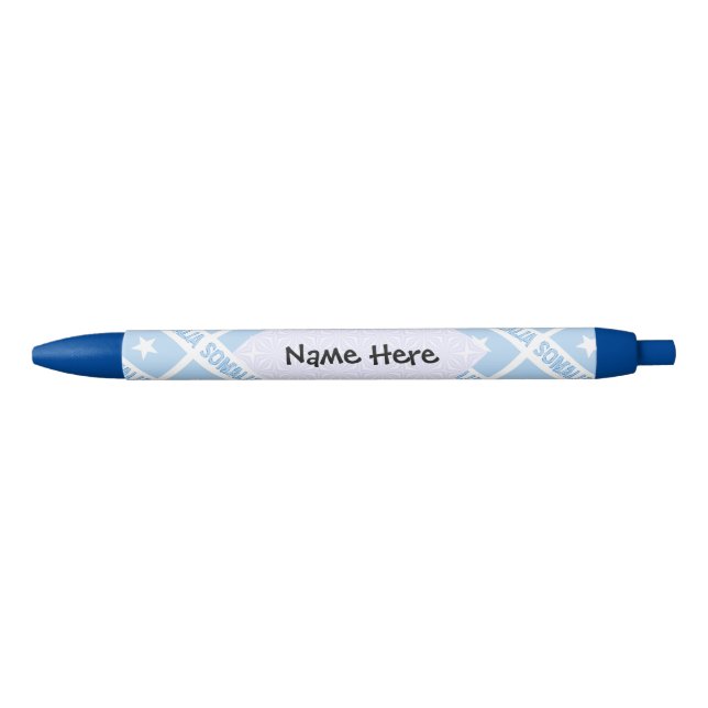 Somalia Somali Flag Tiled Black Personalization  Ink Pen (Front)
