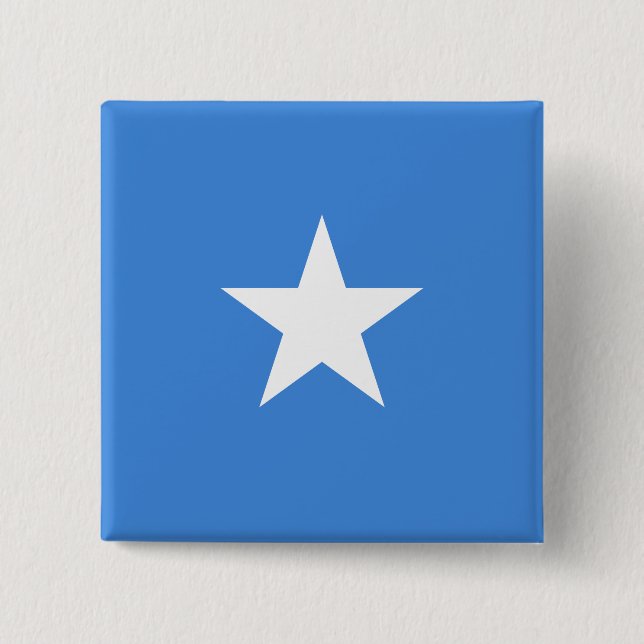 Somalia (Somalian) Flag 2 Inch Square Button (Front)