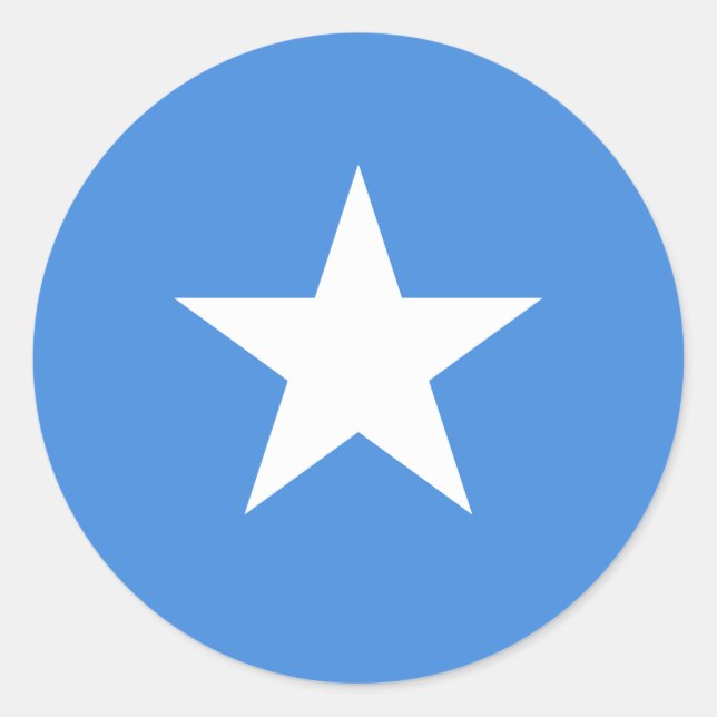 Somalia (Somalian) Flag Classic Round Sticker (Front)