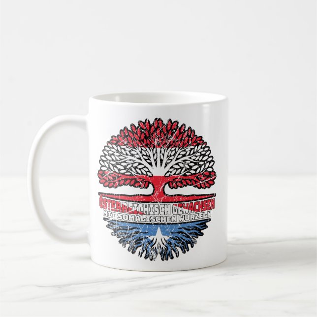 Somalia Somalisch Österreichisch Österreich Baum Coffee Mug (Left)